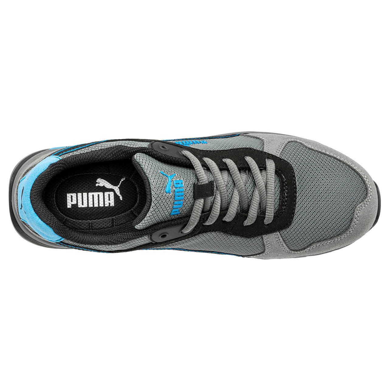 Puma Frontside Grey Blue Low #643035 Men's Athletic Composite Toe